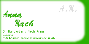 anna mach business card